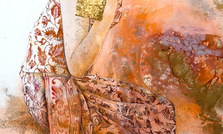 Jean-Philippe Haure, Duality VI, 2008, water media on paper, laid down on (…)