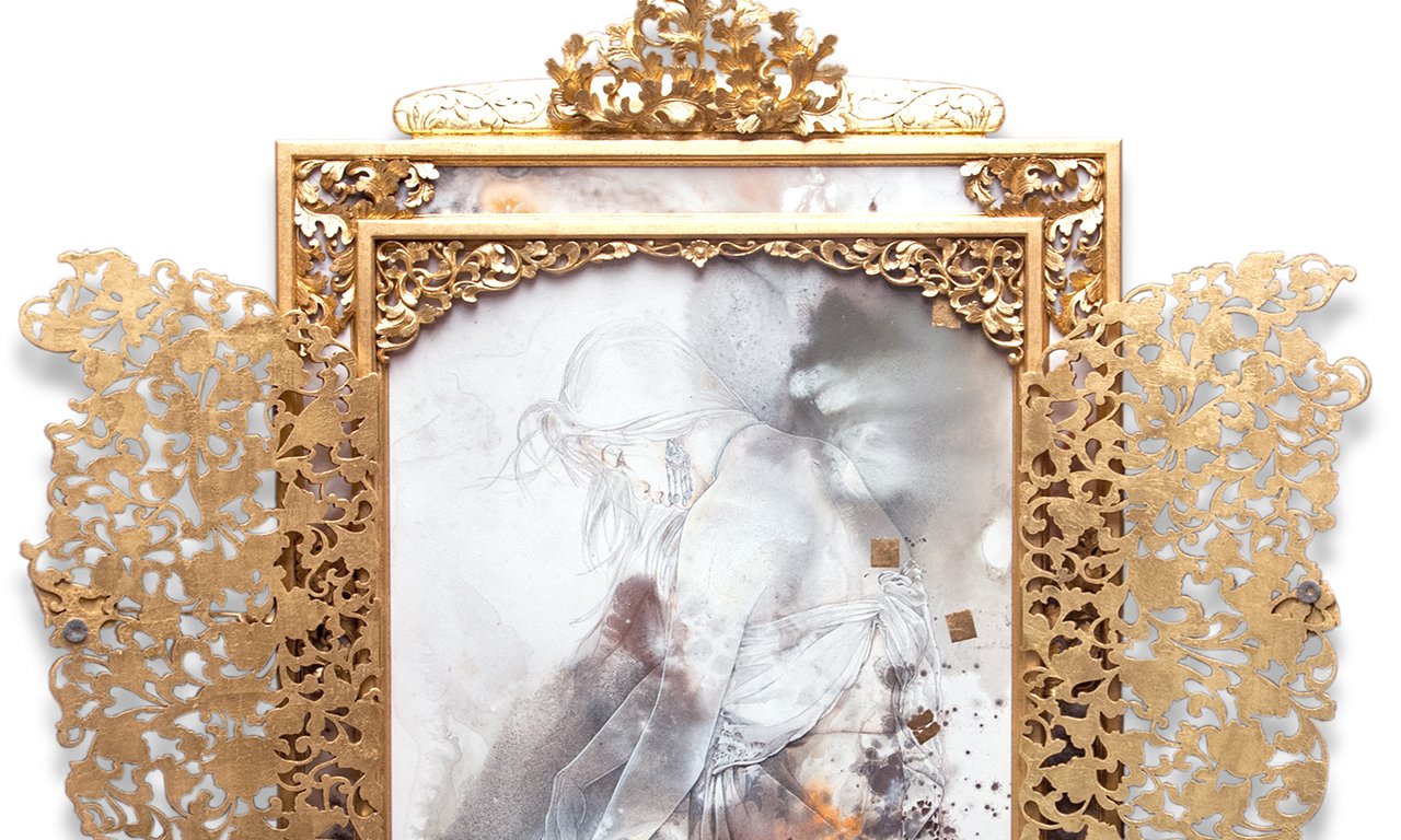 Jean-Philippe Haure, Melancholia, 2013, water media on paper, laid down on (…)