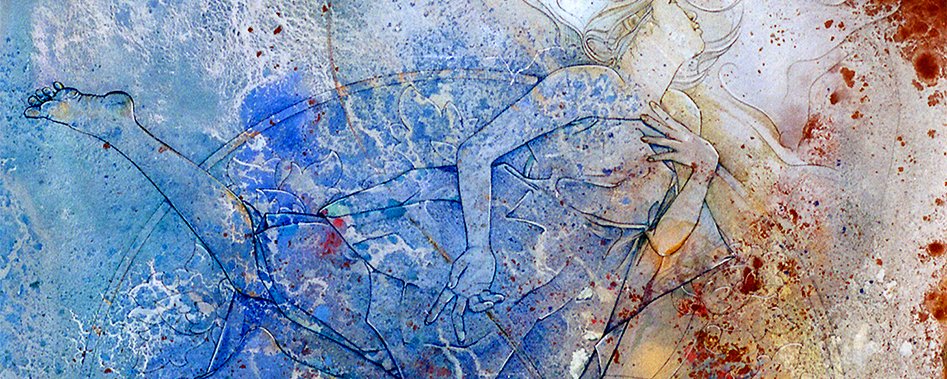 Jean-Philippe Haure, Gemini II, 2004, water media on paper, laid down on (…)