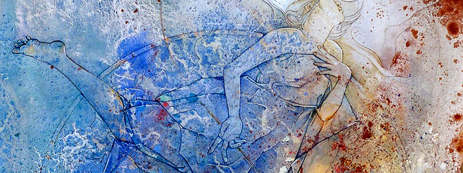 Jean-Philippe Haure, Gemini II, 2004, water media on paper, laid down on (…)