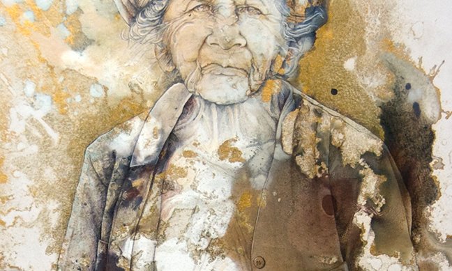 Jean-Philippe Haure, Duality XVIII, 2008, water media on paper, laid down on (…)