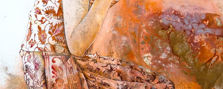 Jean-Philippe Haure, Duality VI, 2008, water media on paper, laid down on (…)