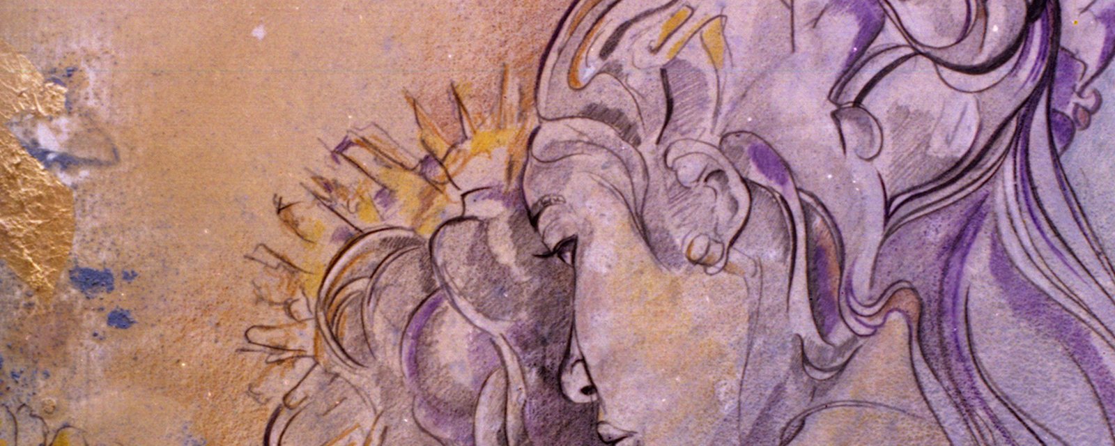 Cubism drawing for hair.